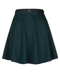 New Look Green Belted Skater Skirt £12.99